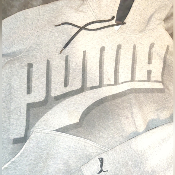 Puma Big Logo grey hoodie - Picture 3 of 5